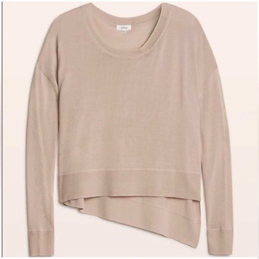 Aritzia Wilfred Wool asymmetrical sweater in beige